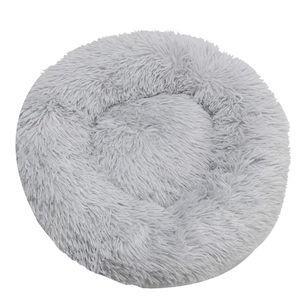 Plush Warm round Large Dog Bed Winter Soft Puppy House Medium Cat Sofa Sleeping Bed Elastic Small Dog Kennel Nest Accessories