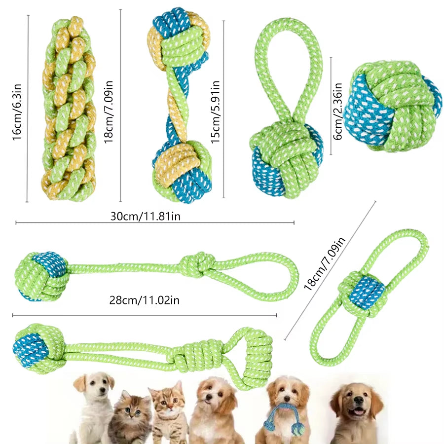 [1/7 Pack] Dog Tug Rope Toys, Strong Durable Chew Toys for Aggressive Chewers, Interactive Fetch Toys for All Size Dogs