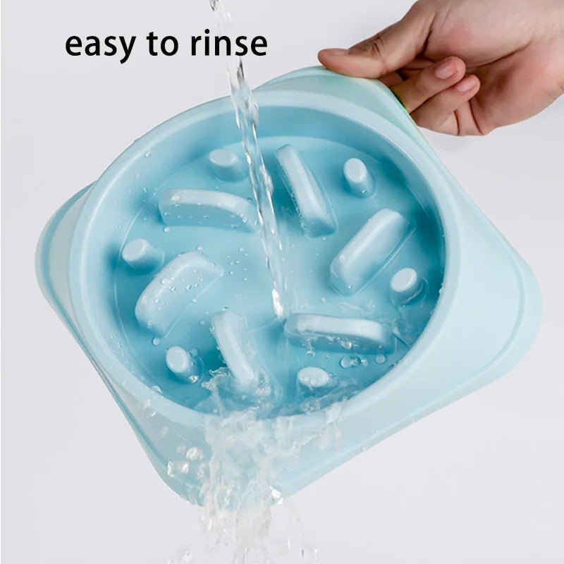 Anti-Choking Pet Bowl Slow Feeder Dog Bowl Cat and Dog Anti-Knock Small Dog Food Bowl Tableware Pet Supplies