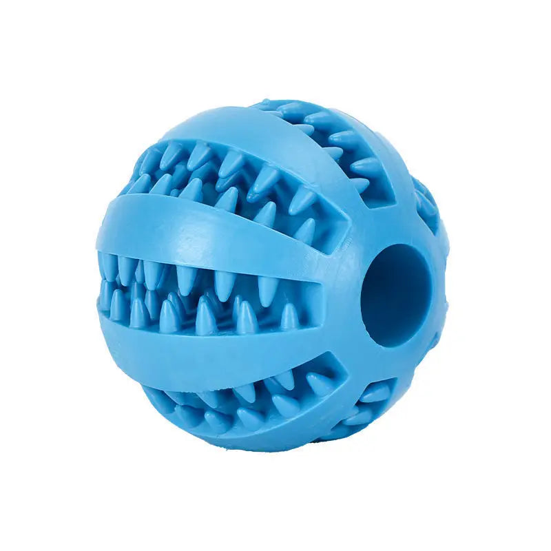 Dog Treat Dispensing Ball - Natural Rubber Chew Toy for Teeth Cleaning, Elastic Interactive Puzzle Toy to Relieve Boredom