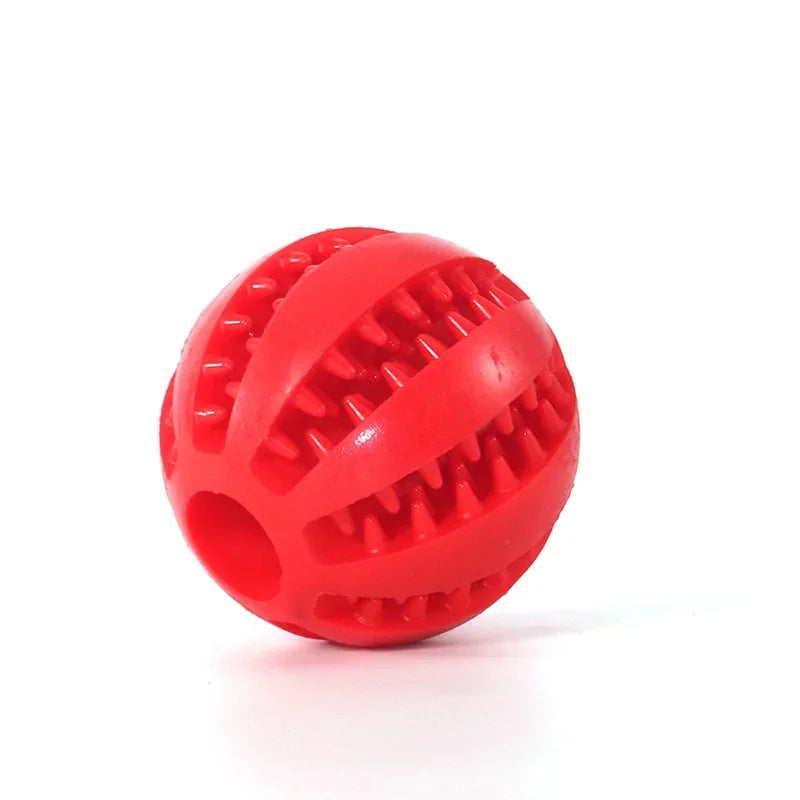 Dog Treat Dispensing Ball - Natural Rubber Chew Toy for Teeth Cleaning, Elastic Interactive Puzzle Toy to Relieve Boredom