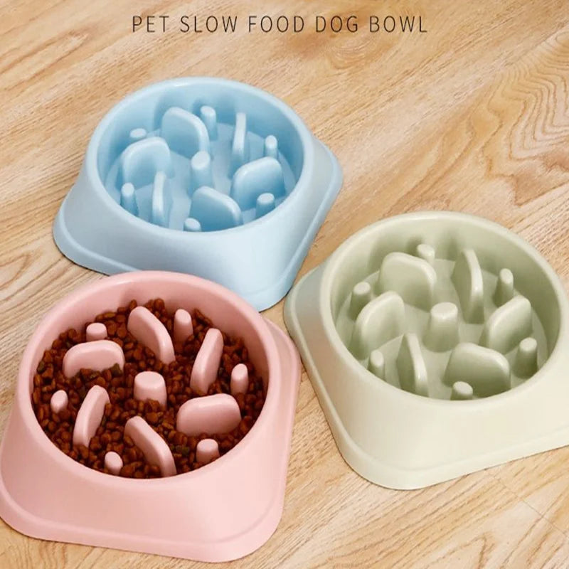 Anti-Choking Pet Bowl Slow Feeder Dog Bowl Cat and Dog Anti-Knock Small Dog Food Bowl Tableware Pet Supplies