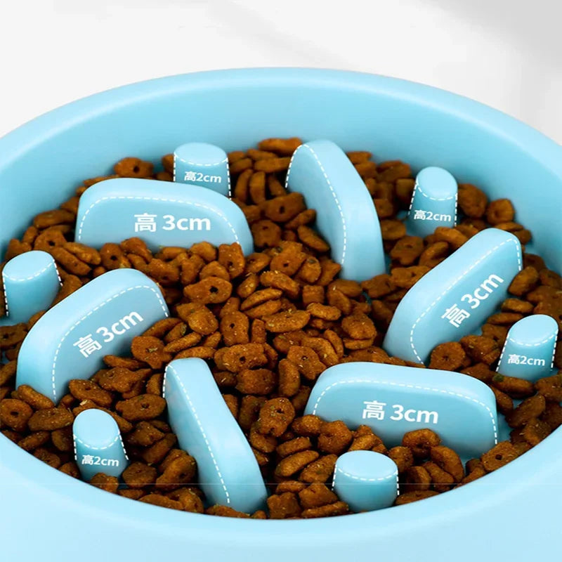 Anti-Choking Pet Bowl Slow Feeder Dog Bowl Cat and Dog Anti-Knock Small Dog Food Bowl Tableware Pet Supplies