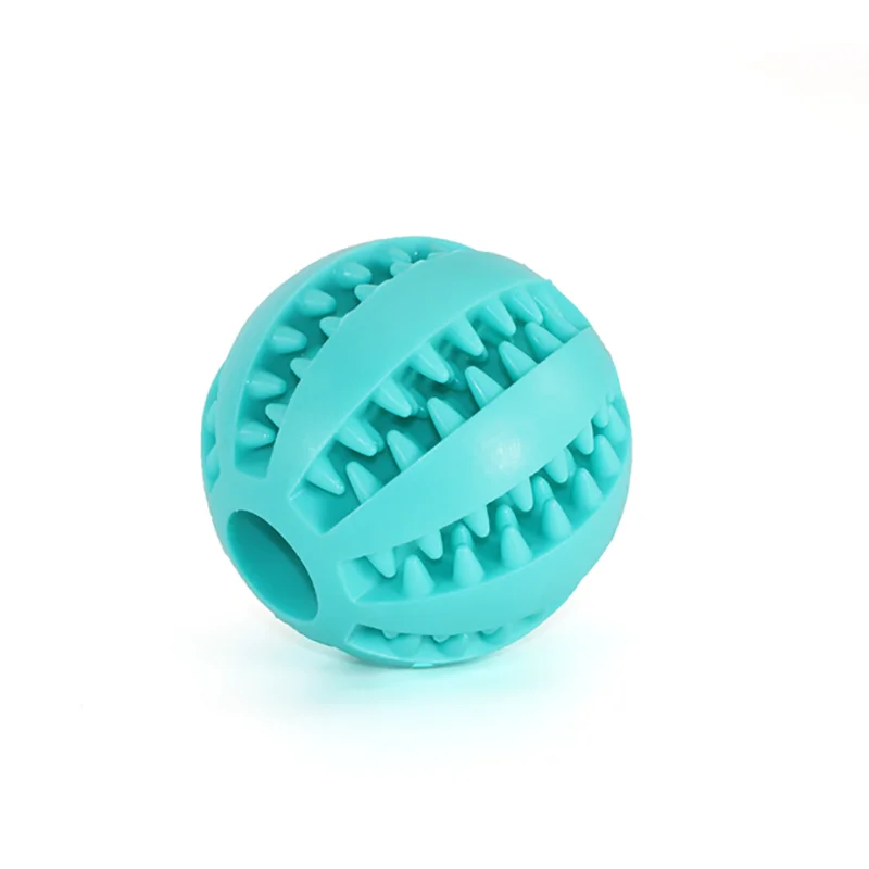 Dog Treat Dispensing Ball - Natural Rubber Chew Toy for Teeth Cleaning, Elastic Interactive Puzzle Toy to Relieve Boredom