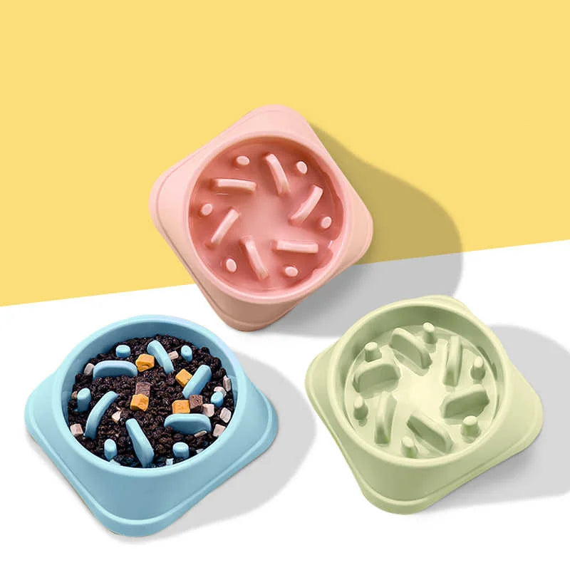 Anti-Choking Pet Bowl Slow Feeder Dog Bowl Cat and Dog Anti-Knock Small Dog Food Bowl Tableware Pet Supplies