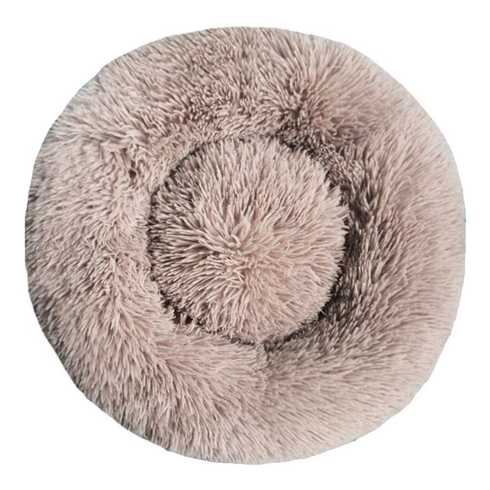 Plush Warm round Large Dog Bed Winter Soft Puppy House Medium Cat Sofa Sleeping Bed Elastic Small Dog Kennel Nest Accessories